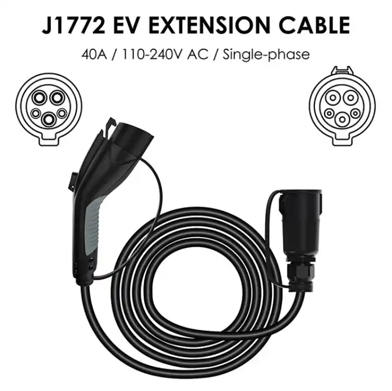 Buzze Non-Tesla Extension Cable (Plug = J1772, 40amps, 21 feet long)